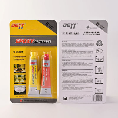 Chống nhiệt độ cao Epoxy Clear AB Glue 1 1 Tỷ lệ 5 phút Sức mạnh liên kết khô