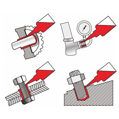 Hgh Nhiệt độ Đỏ nhỏ chai ống niêm phong Thread Locker Áp dính