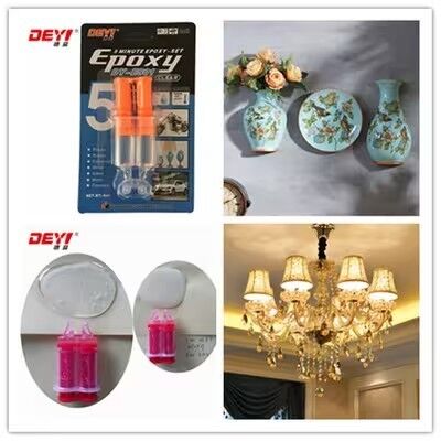 Ống tiêm nhựa Epoxy trong suốt | Keo AB cường độ cao bảo dưỡng nhanh cho đồ gốm, đồ chơi bằng gỗ & đồ thủ công