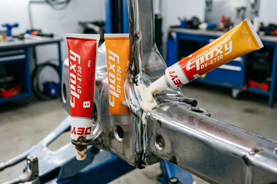 Chất dính epoxy hai phần. Glu AB mạnh để gắn kết cấu trúc và sửa chữa bề mặt.