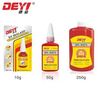 DEYI DY-N271 Threadlocker mạnh đỏ - Nhựa kết dính không khí vĩnh viễn cho khóa và niêm phong các vật buộc kim loại