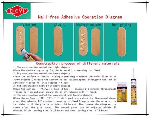 Keo Dán Gỗ Trong Suốt OEM Nhà Máy Keo Dán Không Đinh